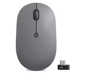Lenovo Go Wireless Multi-Device grau / Kabellose Maus / 2400 DPI / 2,4 GHz USB-C-Dongle / Bluetooth