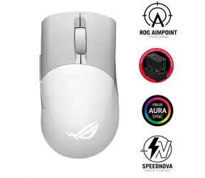 Asus ROG Keris Wireless AimPoint Weiß / Kabellose Gaming-Maus / 36000 DPI / 5 Tasten / BT & RF & USB