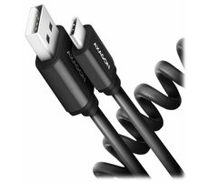 Axagon BUCM-AM10TB TWISTER Twisted-Datenkabel USB-A 2.0 - USB-C 0,6 m schwarz