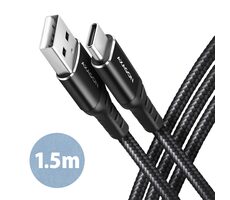 Axagon BUCM-AM15AB HQ Datenkabel USB-A 2.0 - USB-C 1,5 m schwarz