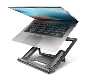 Axagon STND-L, Metallständer für Laptops von 10" bis 17,3", 4-fach höhenverstellbar, grau
