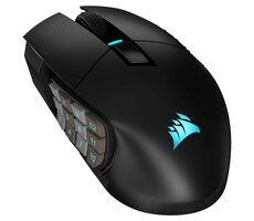 Corsair Scimitar Elite Wireless Schwarz / Kabellose Gaming-Maus / 26000 DPI / 16 Tasten / BT / 2,4 GHz