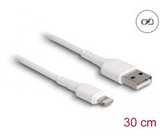 DeLock Stromkabel USB-A 2.0 (M) - Apple Lightning (M) 30cm weiß
