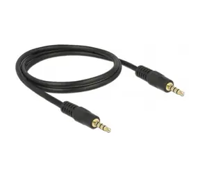 DeLock Kabel 3,5mm Klinke 4Pin (M) - 3,5mm Klinke 4Pin (M) 1m schwarz