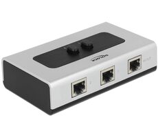 DeLock Handschalter RJ45 3 Ports grau