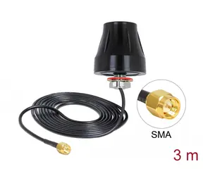 DeLock Antenne LTE SMA 2 dBi 3M schwarz