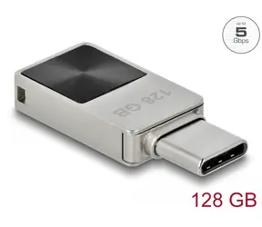 DeLock USB-C Mini-Flash-Laufwerk 128 GB Silber