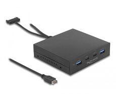 DeLock Frontpanel 3,5" 2x USB 3.2 Gen 2 A & 2x USB 3.2 Gen 2 C schwarz