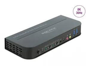 DeLock DisplayPort 1.4 Switch HDMI & USB & 3,5mm Klinke schwarz