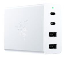 Razer USB-C 130W GaN Ladegerät weiß / Schnellladegerät / 130W / 2x USB-C / 2x USB-A 