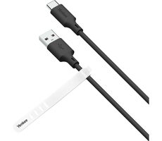 YENKEE YCU 315 BK SILIC Kabel USB-A (M) - USB-C (M) 1,5 m schwarz / 15 W