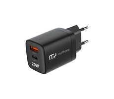 MyPhone SwiftCharge Duo schwarz / Netzladegerät / 20W / USB-A & USB-C