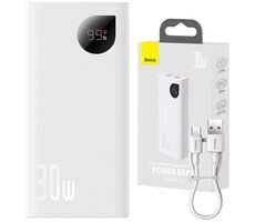 Baseus Adaman2 Powerbank 10000mAh weiß / 30W / 2x USB-A / 1x USB-C