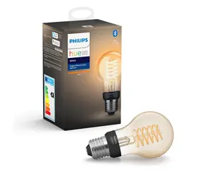 Philips Hue White Filament A60 DIM E27 7W / intelligente LED-Lampe / 580 lm / 2100 K / IP20 / dimmbar
