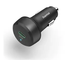 HAMA 201638 Autoladegerät USB-C schwarz / 25W / PD / QC
