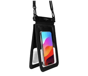 FIXED Float Twin wasserdichtes Gehäuse IPX8 schwarz / max. 8,5" Diagonale / zwei Taschen