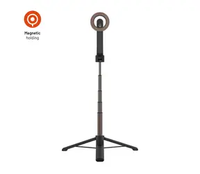 FIXED MagSnap Selfie-Stick mit Stativ mit MagSafe-Unterstützung schwarz / Kabelloser Auslöser / Länge bis zu 72 cm