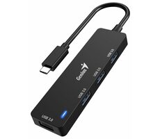 Genius UH-400 schwarz / USB Hub / USB-C / 4X USB 3.0