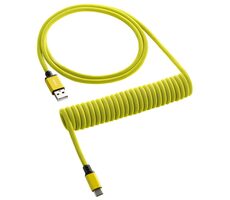 CableMod Classic Spiral- Cable USB-C - USB-A 1,5 m Dominator Gelb / Tastaturkabel