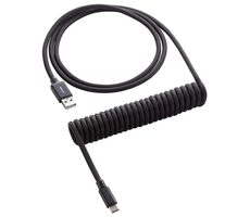 CableMod Classic Spiral- Cable USB-C - USB-A 1,5 m Mitternachtsschwarz / Kabel für Tastatur