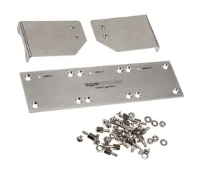 Aqua Computer Blendenset für Poweradjust 2/3 und Farbwerk aus gebürstetem Edelstahl