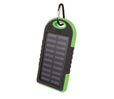 Setty Solar PowerBank 5000 mAh grün / 5V / 1A / 2x USB-A Ausgang / 1x MicroUSB Eingang