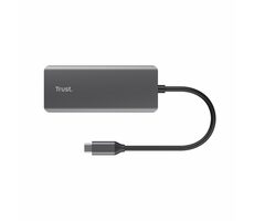 Trust Dalyx 6in1 USB-C silber / USB-Hub / 2x USB-A 3.2 / 2x USB-C 3.2 / HDMI 2.0 / RJ-45