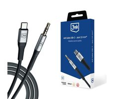 3mk Kabel USB-C - Klinke 3,5 mm 1 m schwarz 
