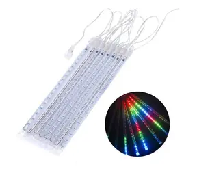 Maclean MCE-412 Weihnachtsdekoration Lichtervorhang 8x 30 cm / 144 Lichter / 800 mAh / Solarladung