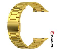 Swissten Metallarmband für Apple Watch 42/44/45/49 mm Gold