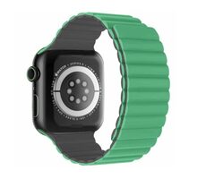 Swissten Silikon-Magnetarmband für Apple Watch 38/40/41 mm Grün-Grau