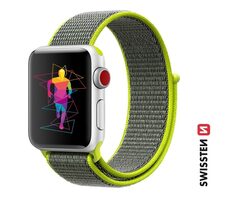 Swissten Nylonarmband für Apple Watch 38/40/41 mm leuchtend grün