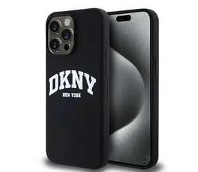 DKNY Liquid Silicone Arch Logo MagSafe Backcover für Apple iPhone 14 Pro Schwarz