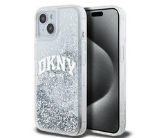 DKNY Liquid Glitter Arch Logo Backcover für Apple iPhone 15 klar