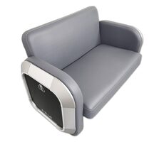 E-BLUE EEC346-21 Gaming Doppelsofa grau / Kunstleder / Belastbarkeit bis 300 kg