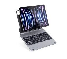 Epico Schutzhülle mit Aluminium CZ Tastatur für Apple iPad Pro 11" & iPad 10,9" & iPad Air 11" (M2) grau