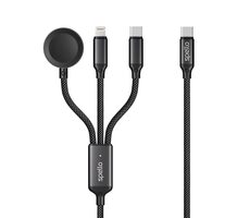 Epico Spello Data USB-C-Kabel 3in1 schwarz / Lightning / USB-C / Apple Watch