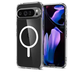 Spigen Ultra Hybrid OneTap Metallring MagSafe Schutzhülle für Google Pixel 9 Pro XL, transparent