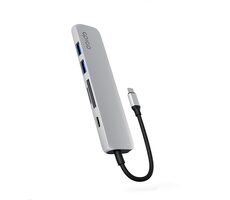 Epico 6in1 Aluminium Hub 8K mit USB-C Silber