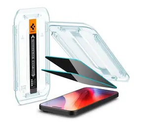 Spigen Glass tR EZ Fit (Privacy) 2er-Pack Schutzglas für Apple iPhone 16 Pro Max klar