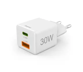 HAMA USB-Ladegerät 30W weiß / USB-C / USB / PD / QC