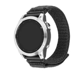 FIXED Nylon-Sportarmband für Garmin QuickFit 26 mm, dunkelgrau