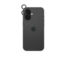 Epico Aluminium Lens Protector Kameraschutzglas für Apple iPhone 16/16 PLUS schwarz