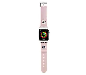 Karl Lagerfeld Karl und Choupette Head NFT-Armband für Apple Watch 42/44/45/49 Pink
