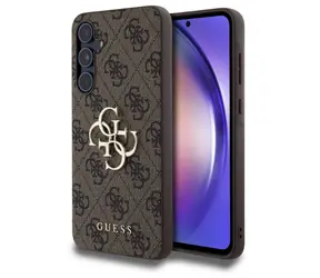 Guess PU 4G Metall Logo -Rückseite für Samsung Galaxy A55 5G braun