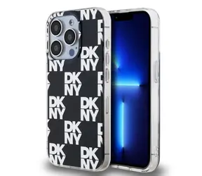 DKNY PC/TPU Karomuster-Rückseite für Apple iPhone 14 Pro Max Schwarz
