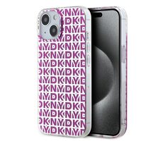 DKNY PC/TPU Repeat Pattern Backcover für Apple iPhone 15 rosa