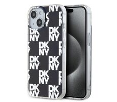 DKNY PC/TPU Checkered Pattern Backcover für Apple iPhone 15 schwarz