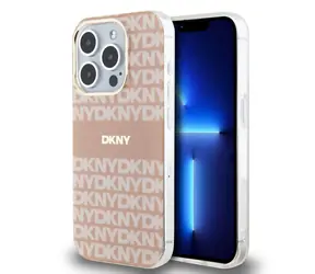DKNY PC/TPU Repeat Pattern Tonal Stripe Magsafe Back Cover für Apple iPhone 13 Pro Pink