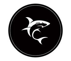 White Shark PHARAOH Schutzmatte unter dem Stuhl schwarz-weiß / rund / Durchmesser 120 cm 